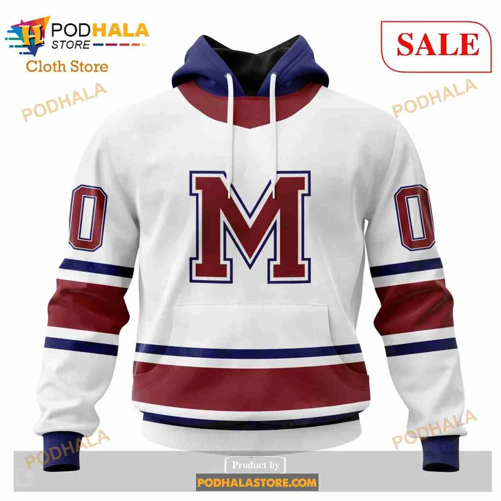 Retro Montreal Canadiens 3d Hoodie With Bold Letter M And Sporty Stripes