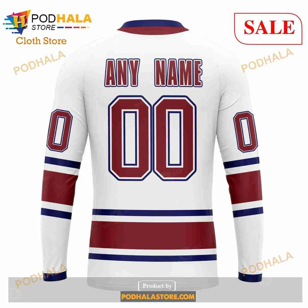 Retro Montreal Canadiens 3d Hoodie With Bold Letter M And Sporty Stripes - Product View 5 Retro Montreal Canadiens 3d Hoodie With Bold Letter M And Sporty Stripes - Product View 5