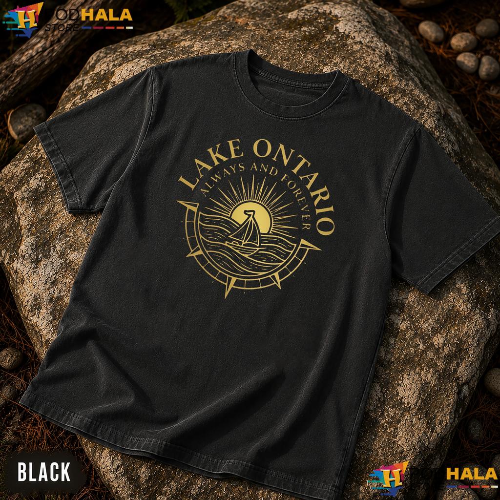 Retro Sailboat Lake Ontario Comfort Colors T-Shirt Always Forever Top