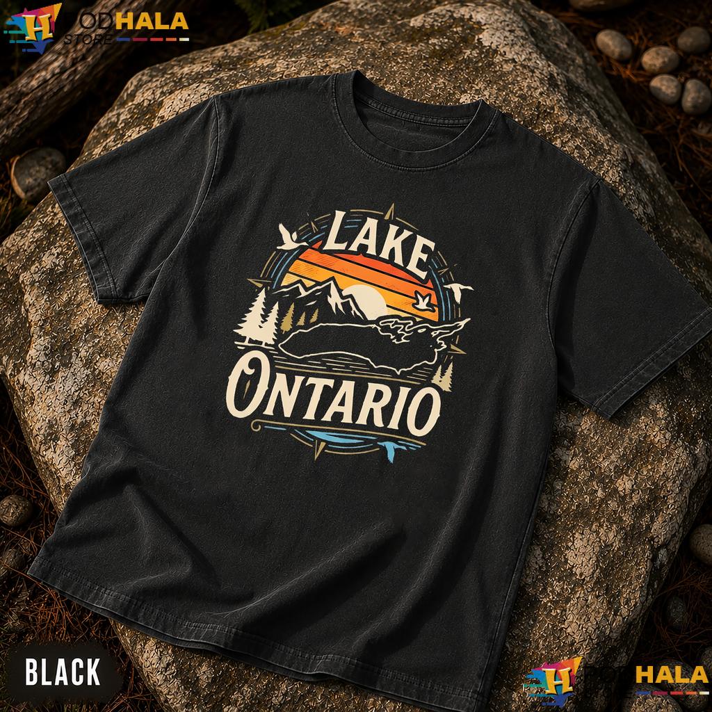 Retro Sunset Lake Ontario Comfort Colors Shirt Great Lakes Graphic Tee Retro Sunset Lake Ontario Comfort Colors Shirt Great Lakes Graphic Tee