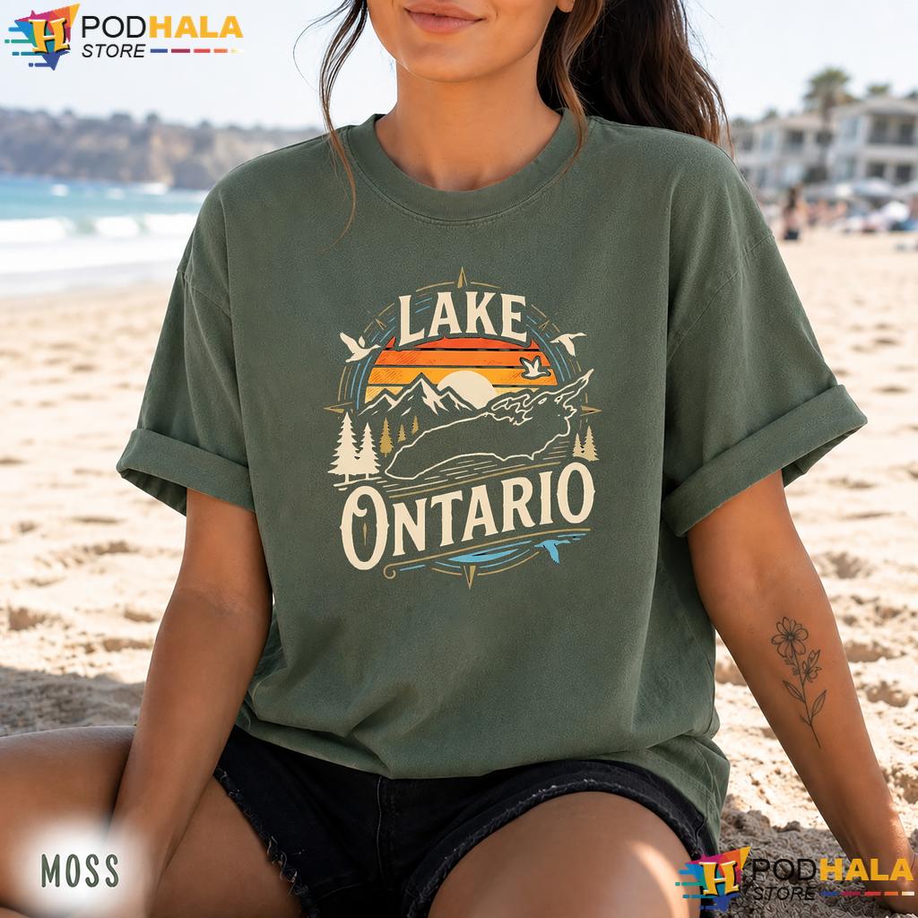 Retro Sunset Lake Ontario Comfort Colors Tee Great Lakes Graphic Tee Retro Sunset Lake Ontario Comfort Colors Tee Great Lakes Graphic Tee