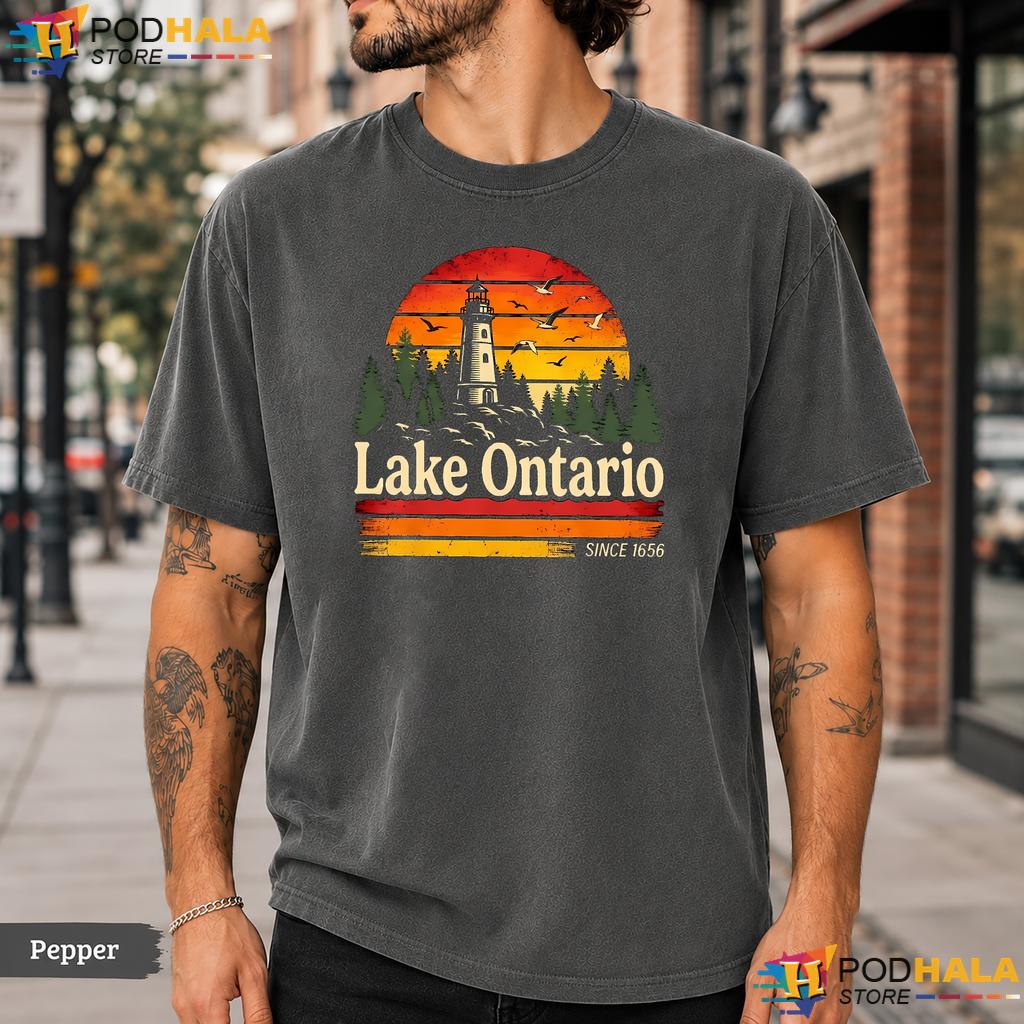 Retro Vintage Lake Ontario Comfort Colors T-Shirt Since 1656 Graphic