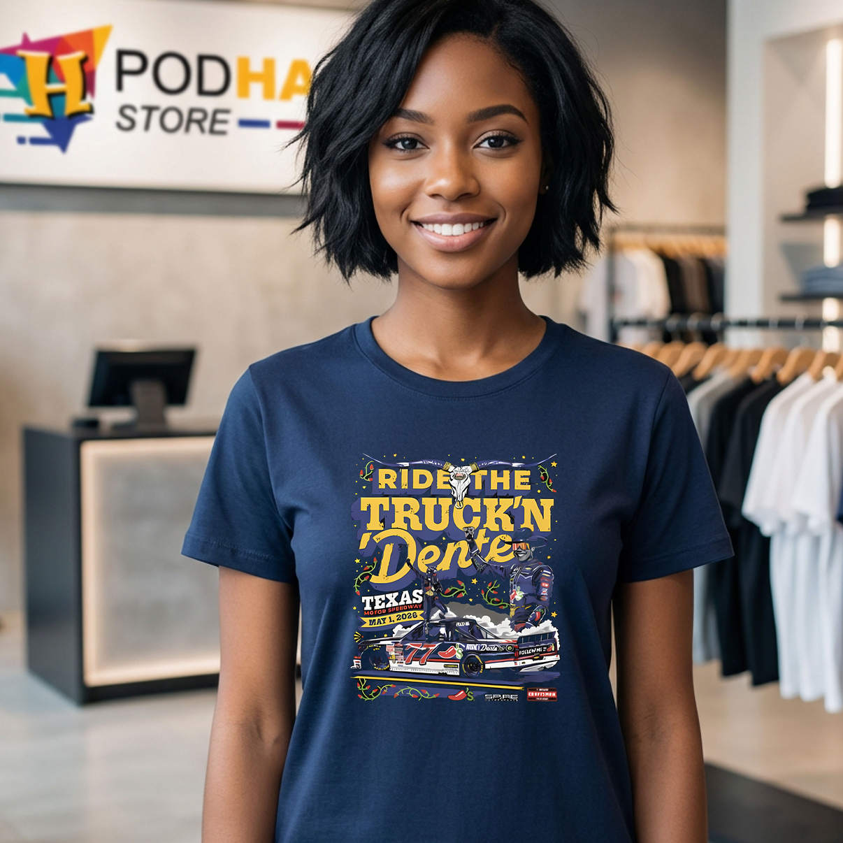 Ride The Truckn Dente Racing Shirt Texas Motor Speedway Sports Fan Graphic