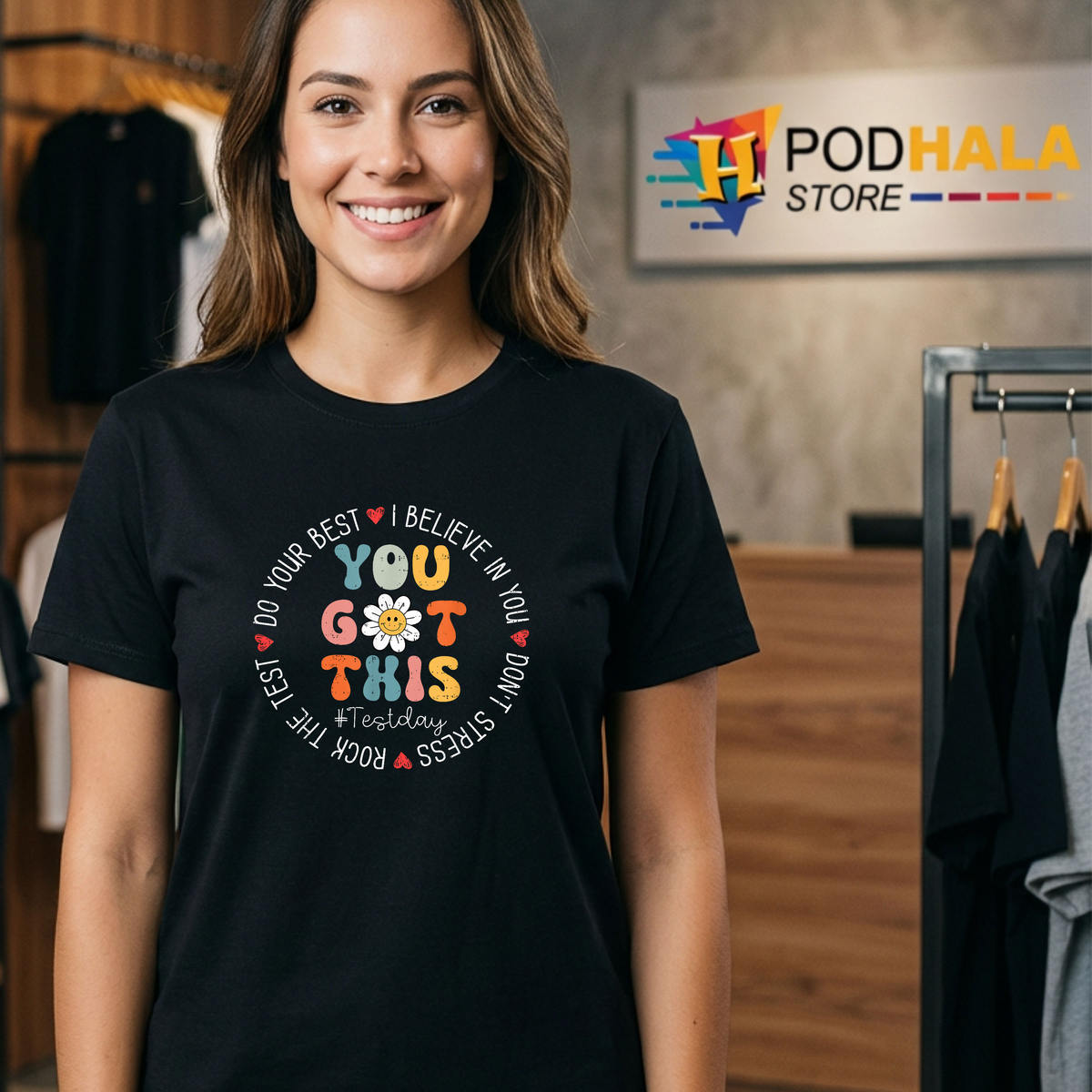 Rock The Test Day Teacher Women Shirt 2026 State Testing Graphic Fan Apparel