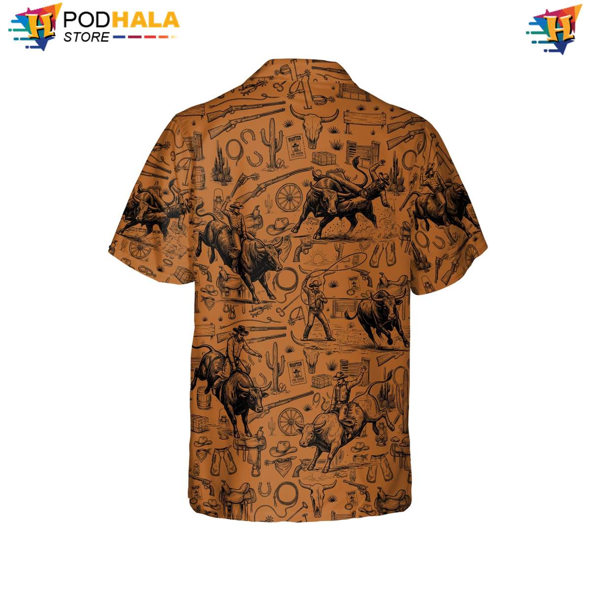 Rodeo Bull Tropical Shirt Mens Casual Beach Button Down Tropical Camp Outfit Rodeo Bull Tropical Shirt Mens Casual Beach Button Down Tropical Camp Outfit