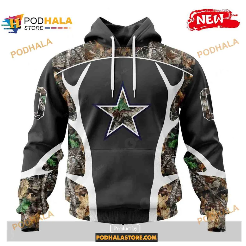 Rugged Dallas Cowboys Camouflage 3d Hoodie With Bold Star Emblem