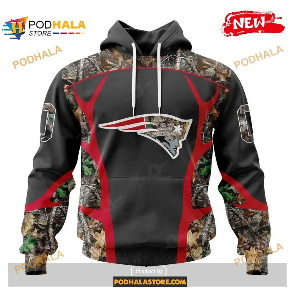 Rugged New England Patriots Camouflage 3d Hoodie With Bold Logo Design