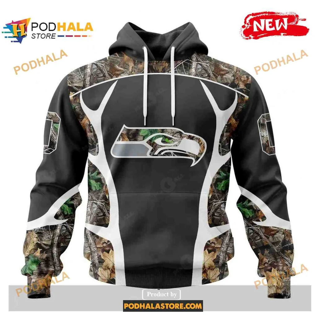 Rugged Seattle Seahawks Camouflage 3d Hoodie With Logo And Outdoor Style