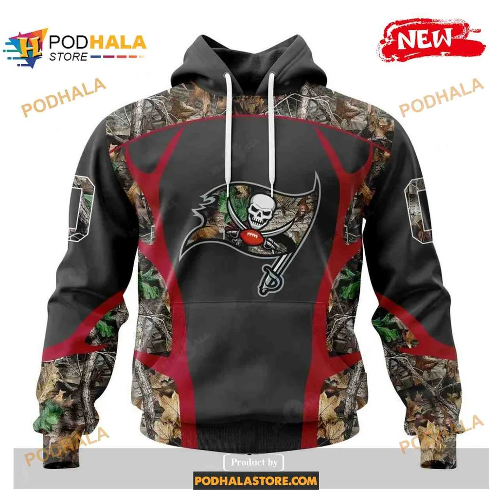 Rugged Tampa Bay Buccaneers Camouflage 3d Hoodie With Skull And Swords Design