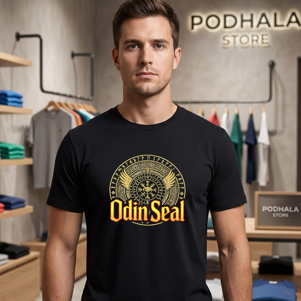 Rune Circle Odin Seal Norse Symbol Shirt 2026 Viking Graphic Fan Apparel