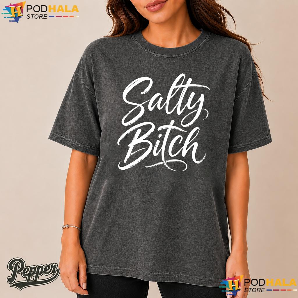 Salty Bitch Pun Comfort Colors Tshirt Funny Beach Vacation Graphic Top For Her Salty Bitch Pun Comfort Colors Tshirt Funny Beach Vacation Graphic Top For Her
