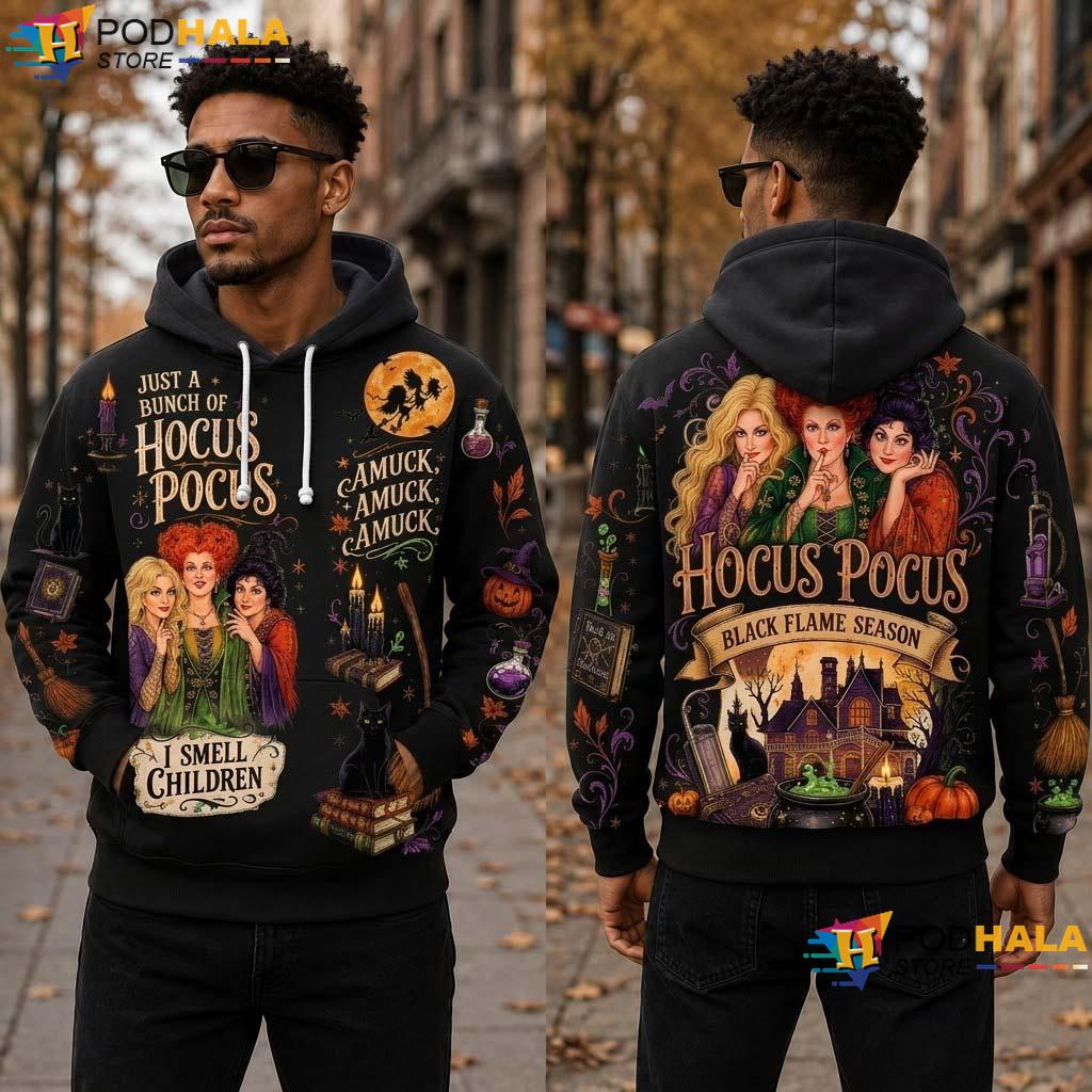 Sanderson Halloween 3D Printed Hoodie Hocus Pocus Season Witch Gift Top - View 1 Sanderson Halloween 3D Printed Hoodie Hocus Pocus Season Witch Gift Top - View 1