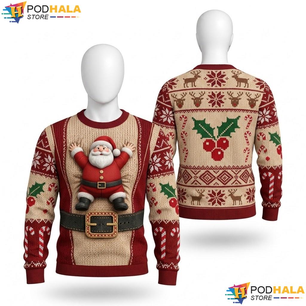 Santa Claus Dads Party Ugly Xmas Sweater Funny Festive Christmas Outfit