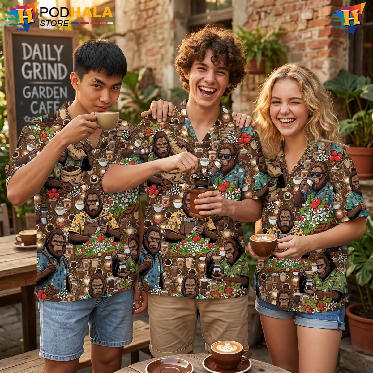 Sasquatch Coffee Tropical Shirt Mens Tropical Beach Button Down Outfit Sasquatch Coffee Tropical Shirt Mens Tropical Beach Button Down Outfit