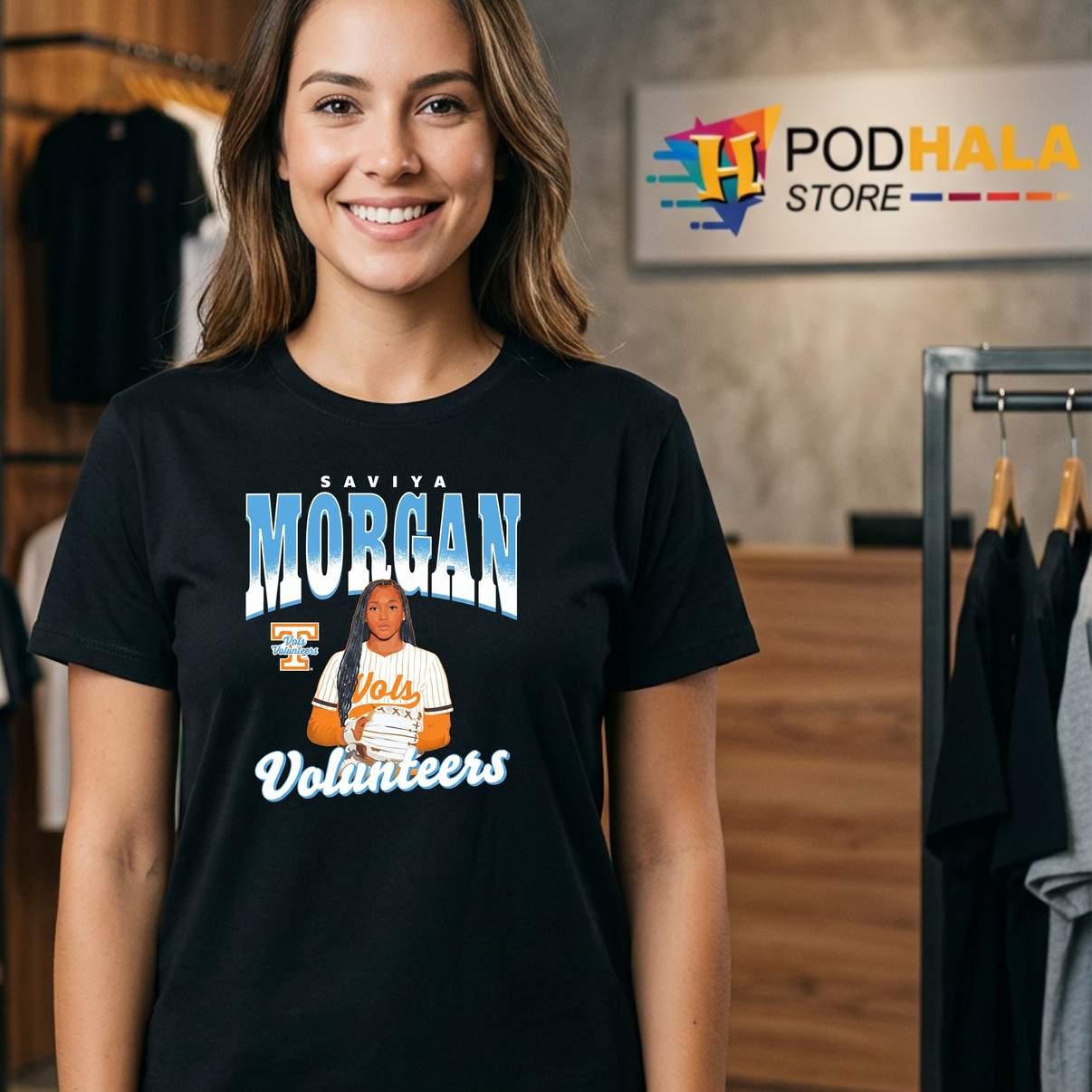Saviya Morgan Tennessee Lady Vols Shirt Illustrated Fan Graphic For Mens