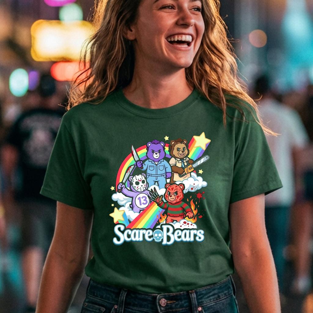 Scare Bears Halloween Party Scary T-Shirt Horror Costume Apparel Top