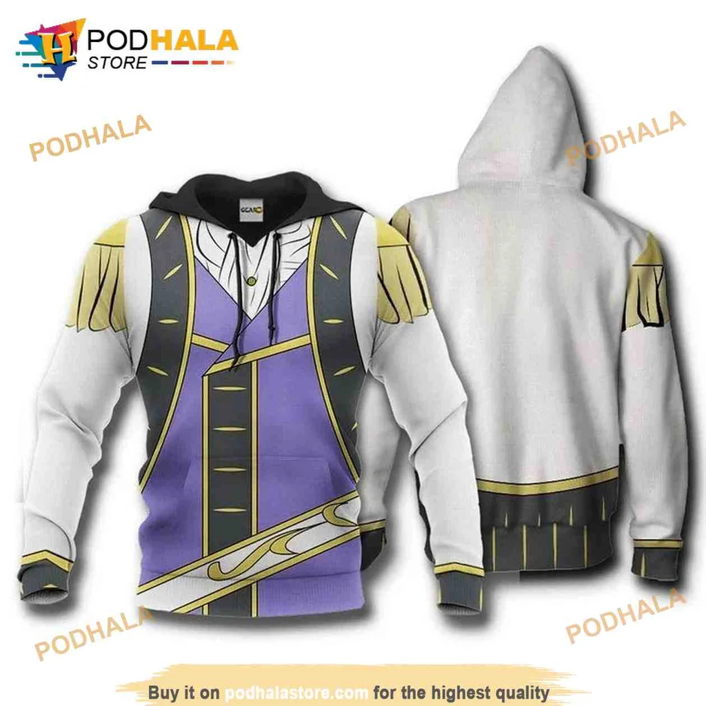 Schneizel El Britannia 3d Hoodie, Code Geass Inspired Design