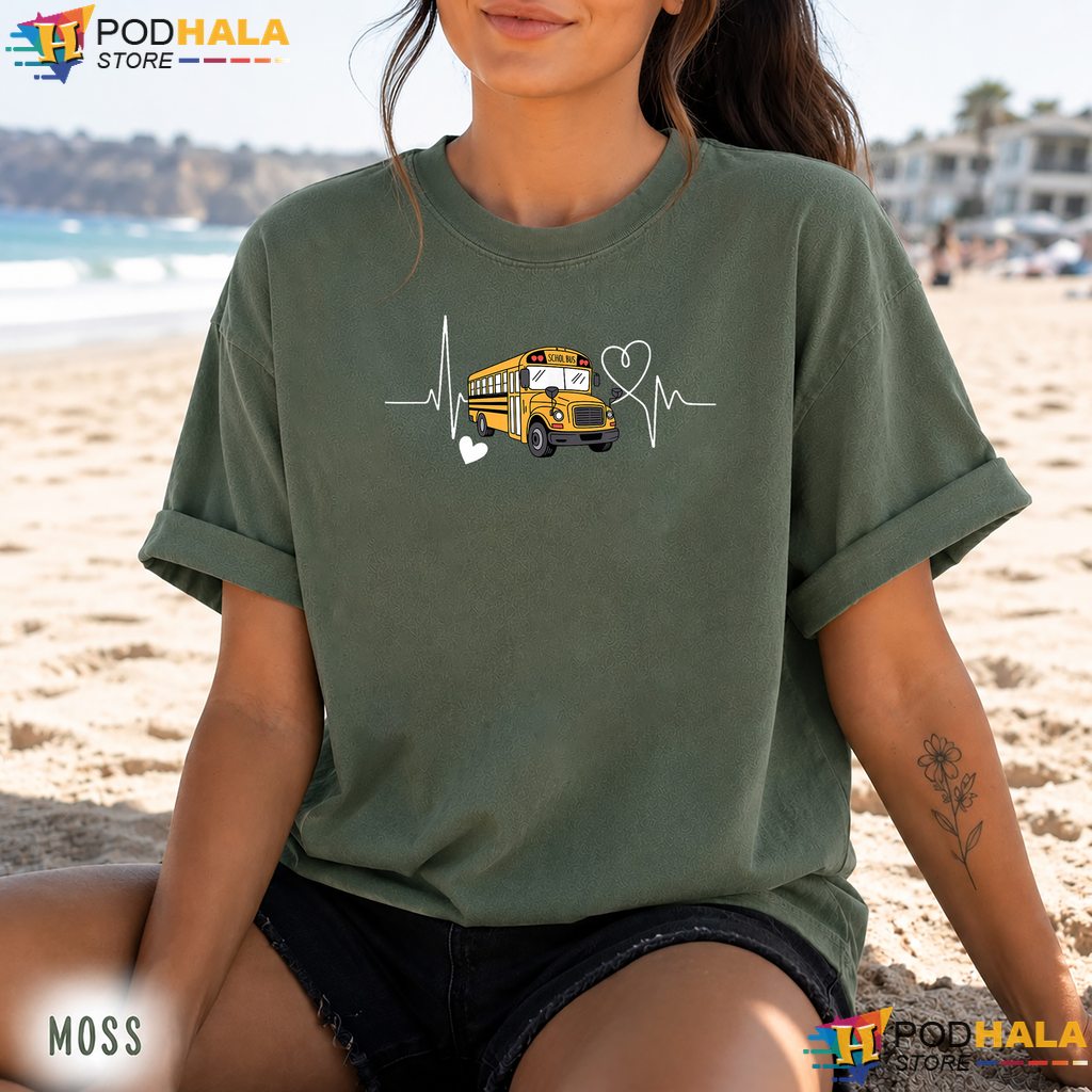 School Bus Driver Art Comfort Colors Tee Funny Back To School Apparel School Bus Driver Art Comfort Colors Tee Funny Back To School Apparel