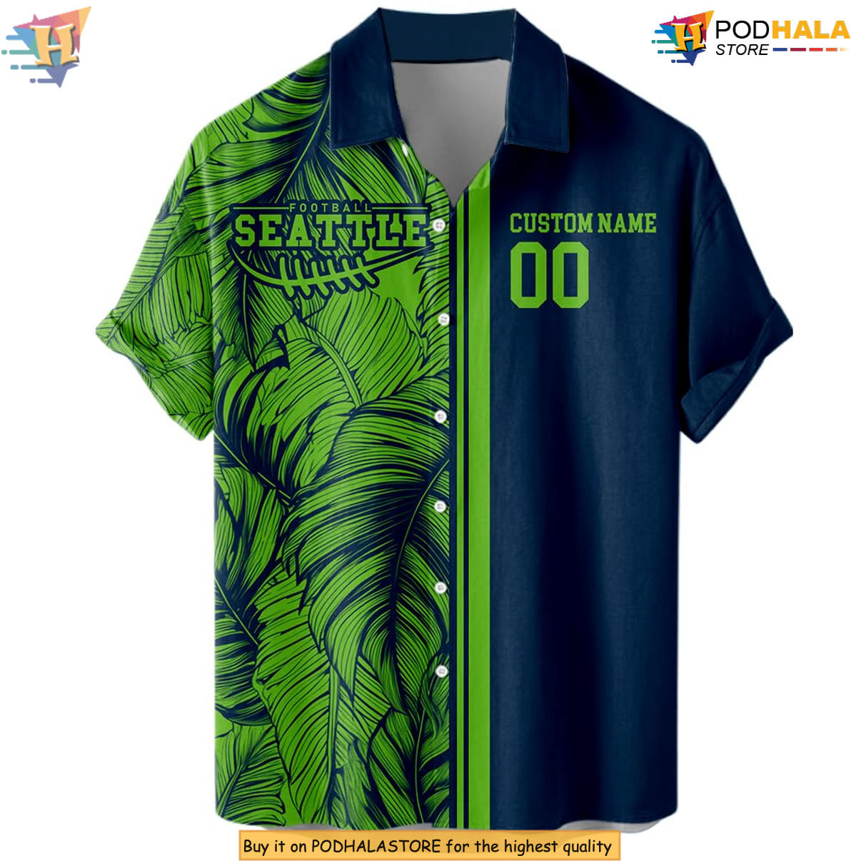 Seattle Football Custom Hawaiian Shirt 2026 Personalized Tropical Fan Apparel