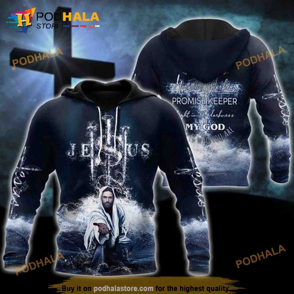 Serene Jesus Promise Keeper 3d Hoodie With Spiritual Atmosphere