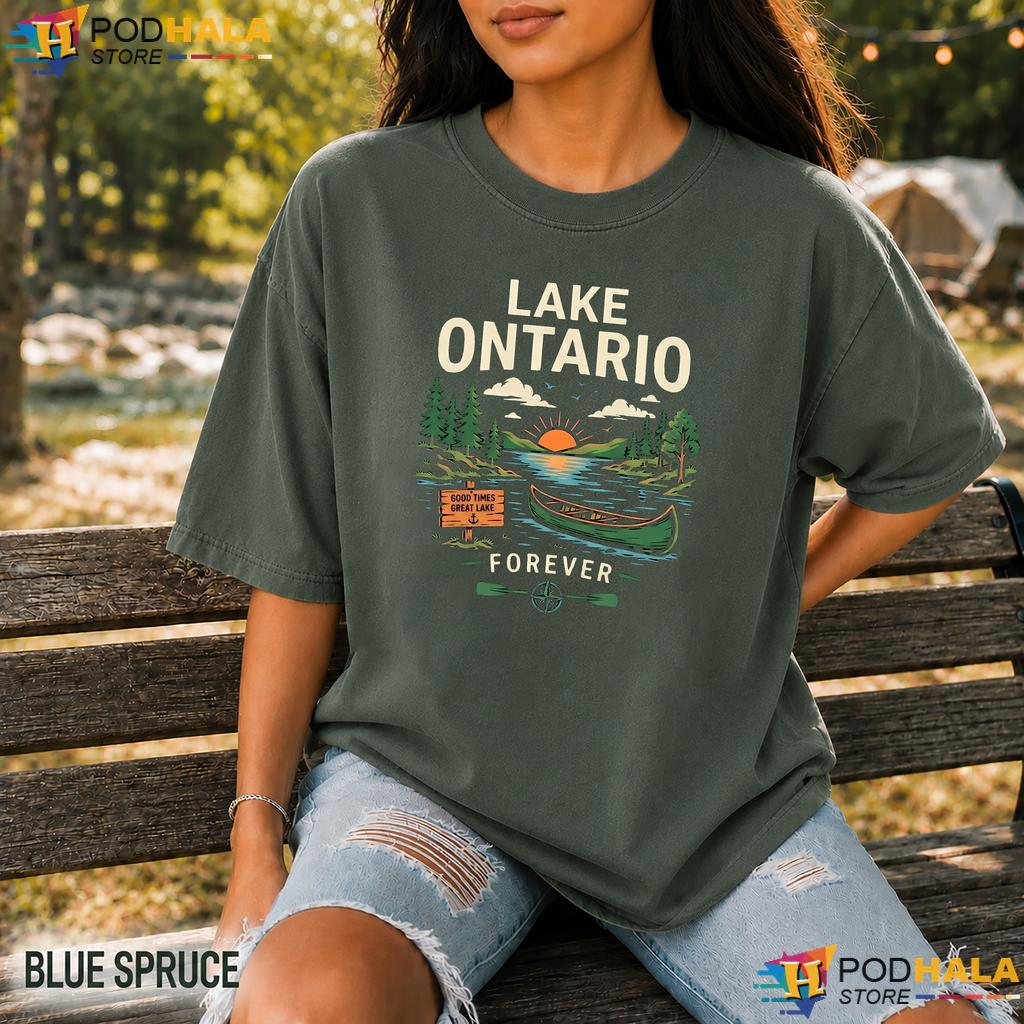 Serene Landscape Lake Ontario Comfort Colors T-Shirt Vintage Nostalgic