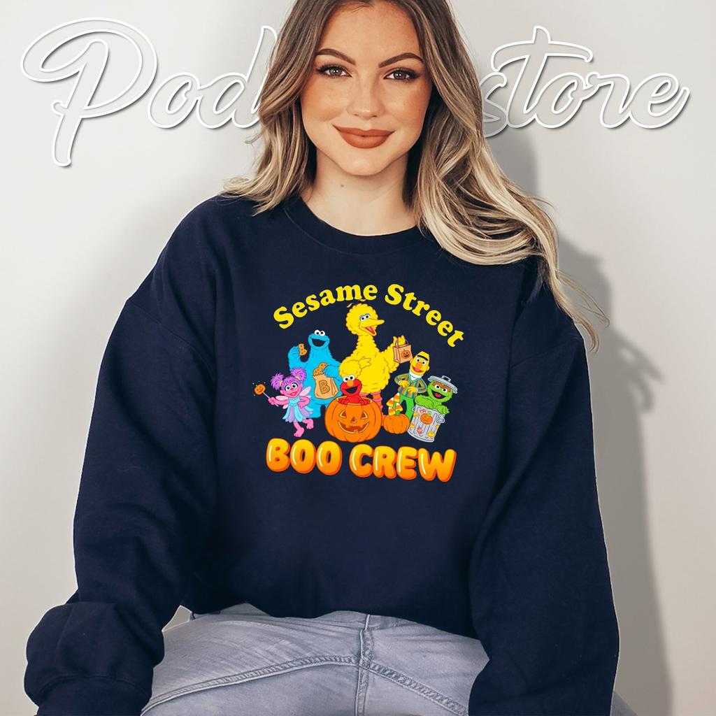 Sesame Street Boo Crew Group Halloween Tshirt Puppet Apparel Graphic Sesame Street Boo Crew Group Halloween Tshirt Puppet Apparel Graphic