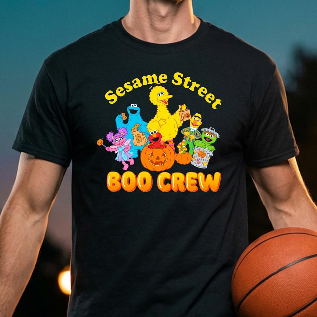 Sesame Street Boo Crew Group Halloween Tee Puppet Apparel Graphic Sesame Street Boo Crew Group Halloween Tee Puppet Apparel Graphic
