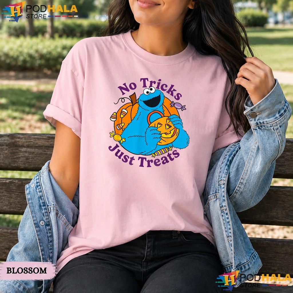Sesame Street No Tricks Comfort Colors T-Shirt Funny Halloween Apparel