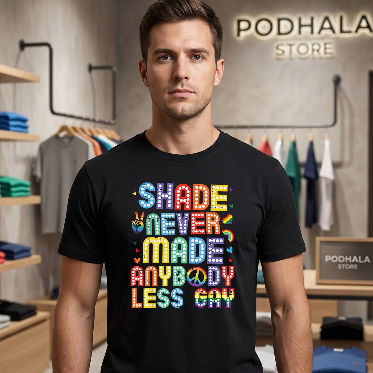 Shade Never Made Anybody Less Gay Shirt LGBTQ Ally Pride Month Mens
