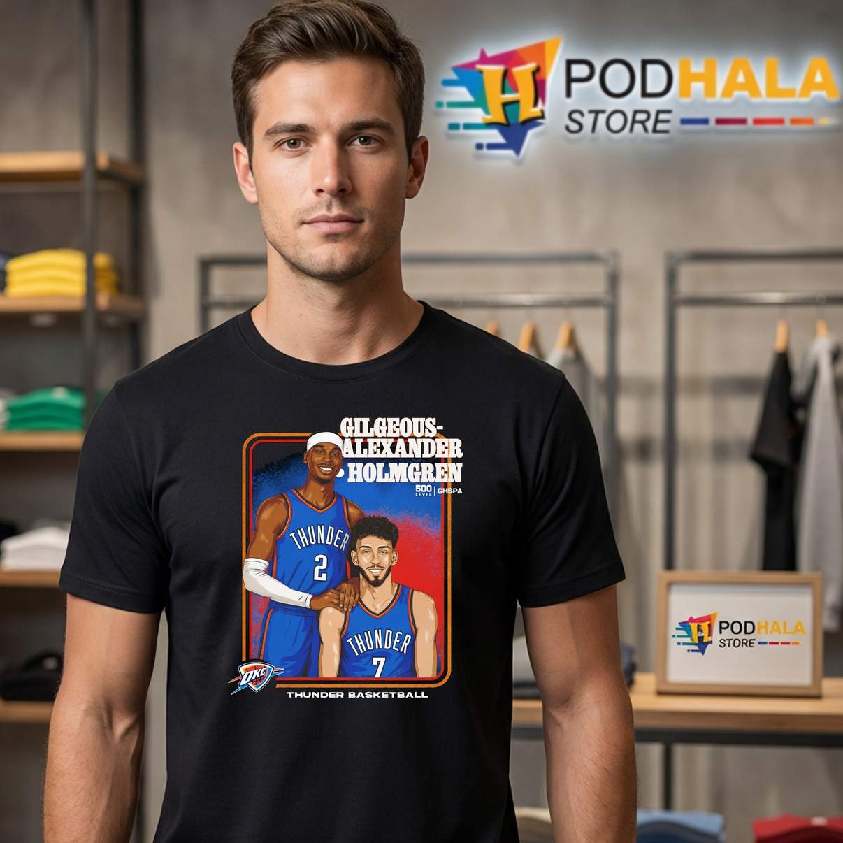 Shai Gilgeous Chet Holmgren Shirt OKC Thunder Step Brothers Fan Graphic Art