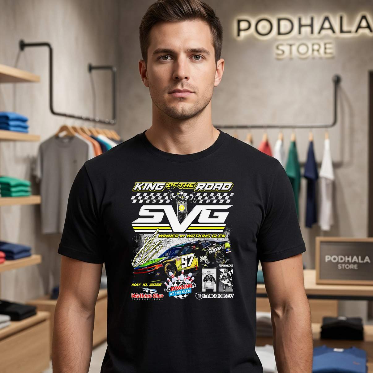 Shane Van Gisbergen 2026 Shirt Go Bowling At The Glen Race Winner Graphic
