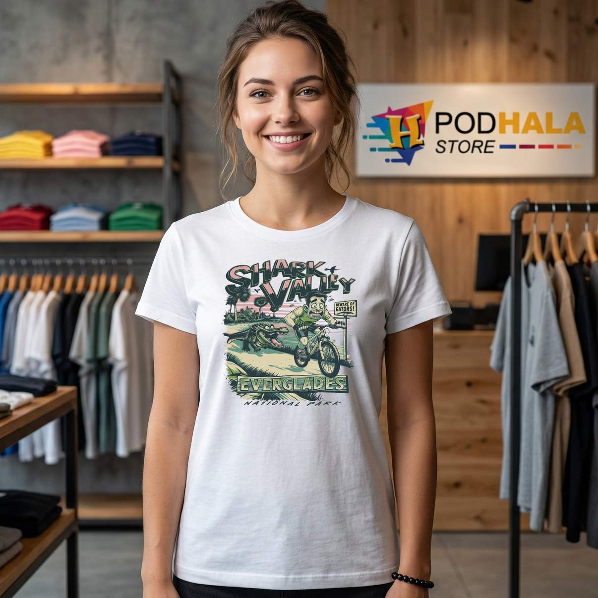 Shark Valley Everglades Park Tshirt National Nature Retro Graphic Design Men Shark Valley Everglades Park Tshirt National Nature Retro Graphic Design Men