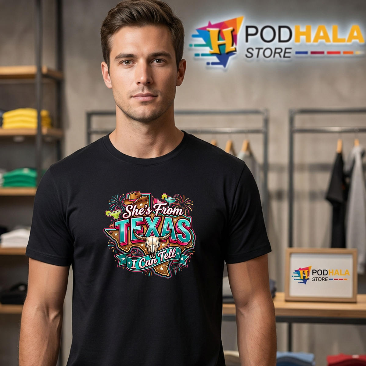 Shes From Texas I Can Tell Shirt 2026 Funny State Pride Graphic Fan Gear Gifts