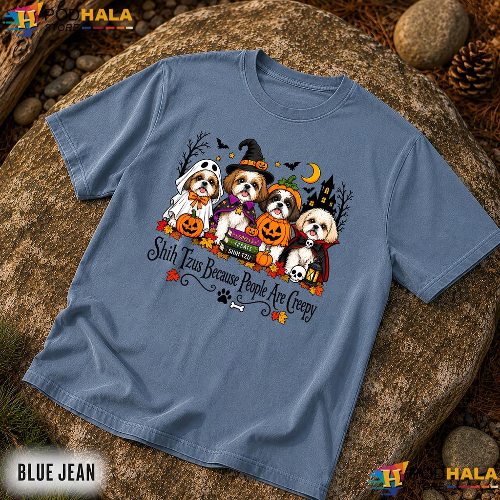 Shih Tzus People Creepy Outfit Comfort Colors Shirt Halloween Dog Shih Tzus People Creepy Outfit Comfort Colors Shirt Halloween Dog