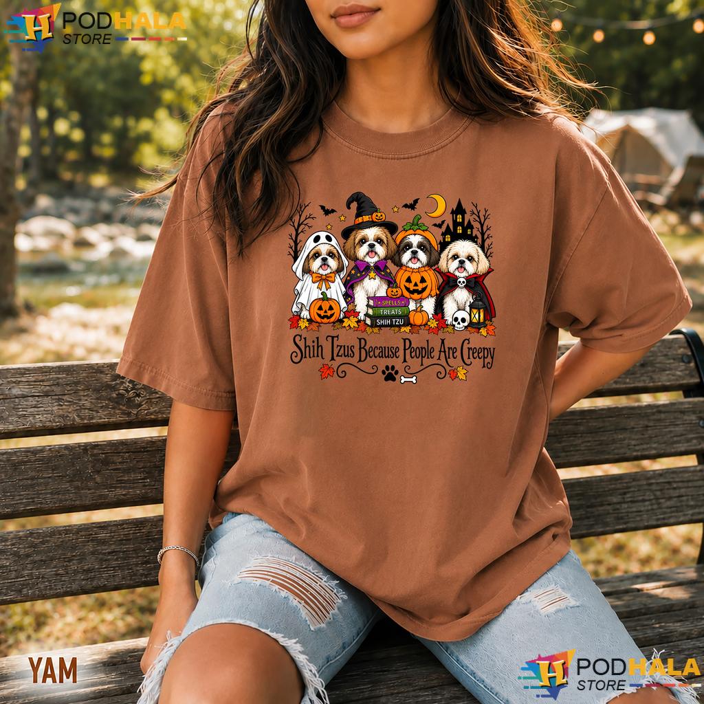 Shih Tzus People Creepy Outfit Comfort Colors Tee Halloween Dog Shih Tzus People Creepy Outfit Comfort Colors Tee Halloween Dog