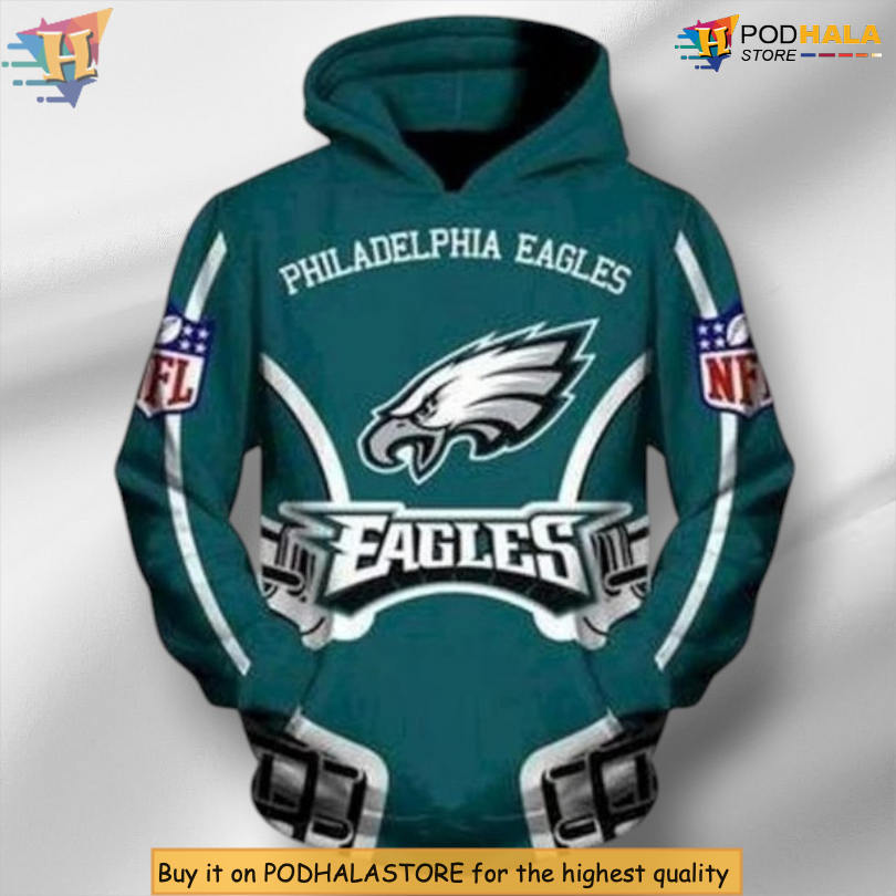 Signature Green Style Philadelphia Eagles Green Hoodie NFL 3D Teamwear