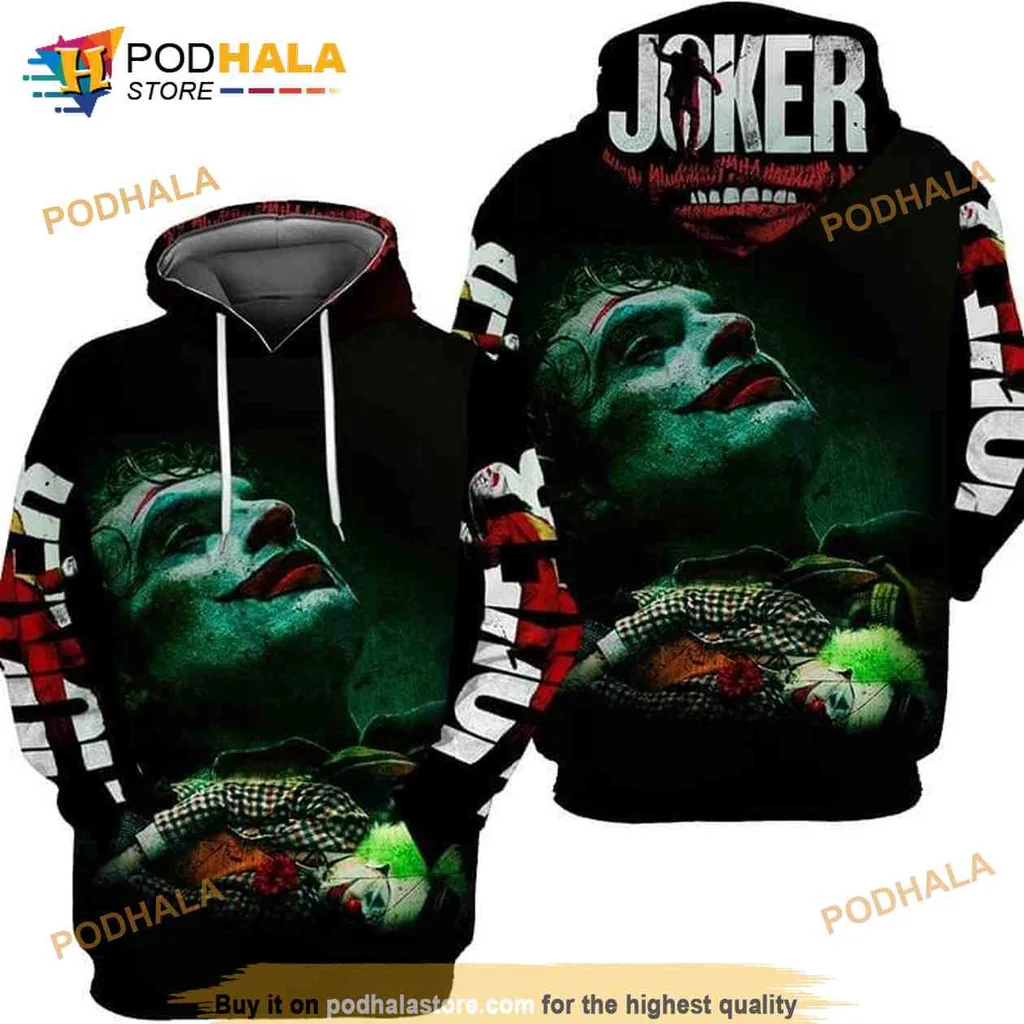 Sinister Joker Graphic 3d Hoodie With Eerie Design Elements