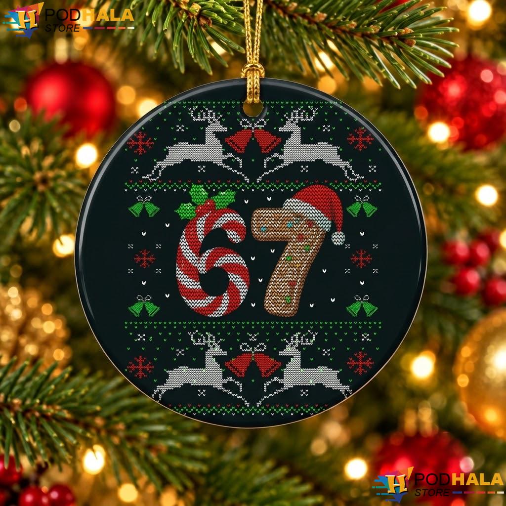 Six Seven Meme Christmas Ornament Funny Xmas Family Holiday Decor Gift