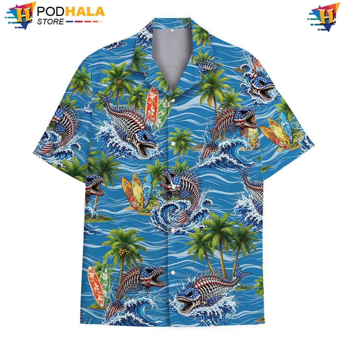 Skeleton Fish Fire Tropical Shirt Mens Novelty Island Vibe Vacation Camp Gear Skeleton Fish Fire Tropical Shirt Mens Novelty Island Vibe Vacation Camp Gear
