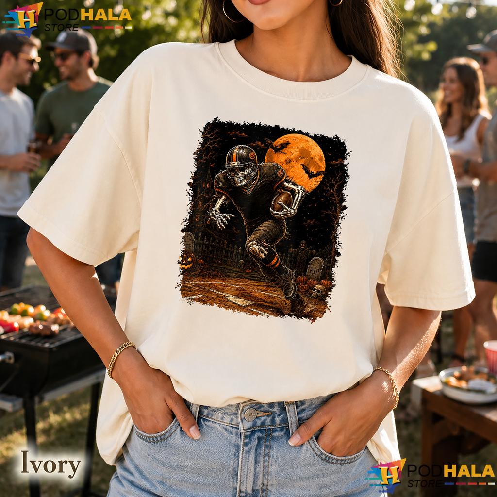 Skeleton Football Boys Mens Comfort Colors Shirt Happy Halloween Top Skeleton Football Boys Mens Comfort Colors Shirt Happy Halloween Top