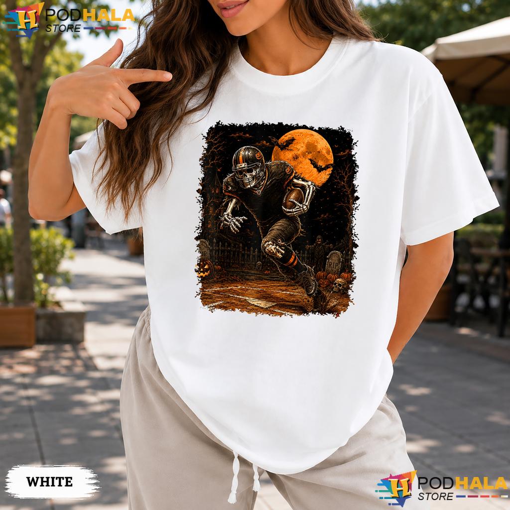 Skeleton Football Boys Mens Comfort Colors Tshirt Happy Halloween Top Skeleton Football Boys Mens Comfort Colors Tshirt Happy Halloween Top