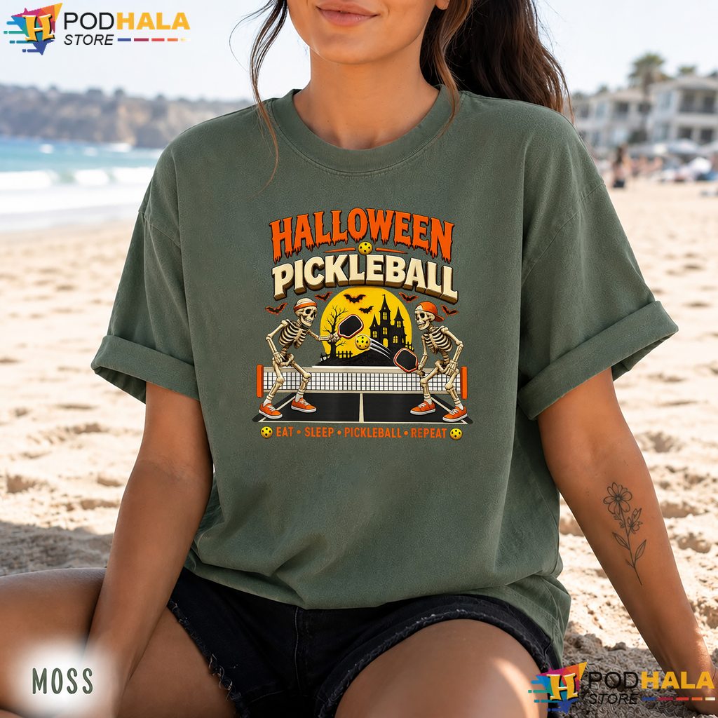Skeleton Pickleball Game Comfort Colors Tee Funny Halloween Sports Top Skeleton Pickleball Game Comfort Colors Tee Funny Halloween Sports Top