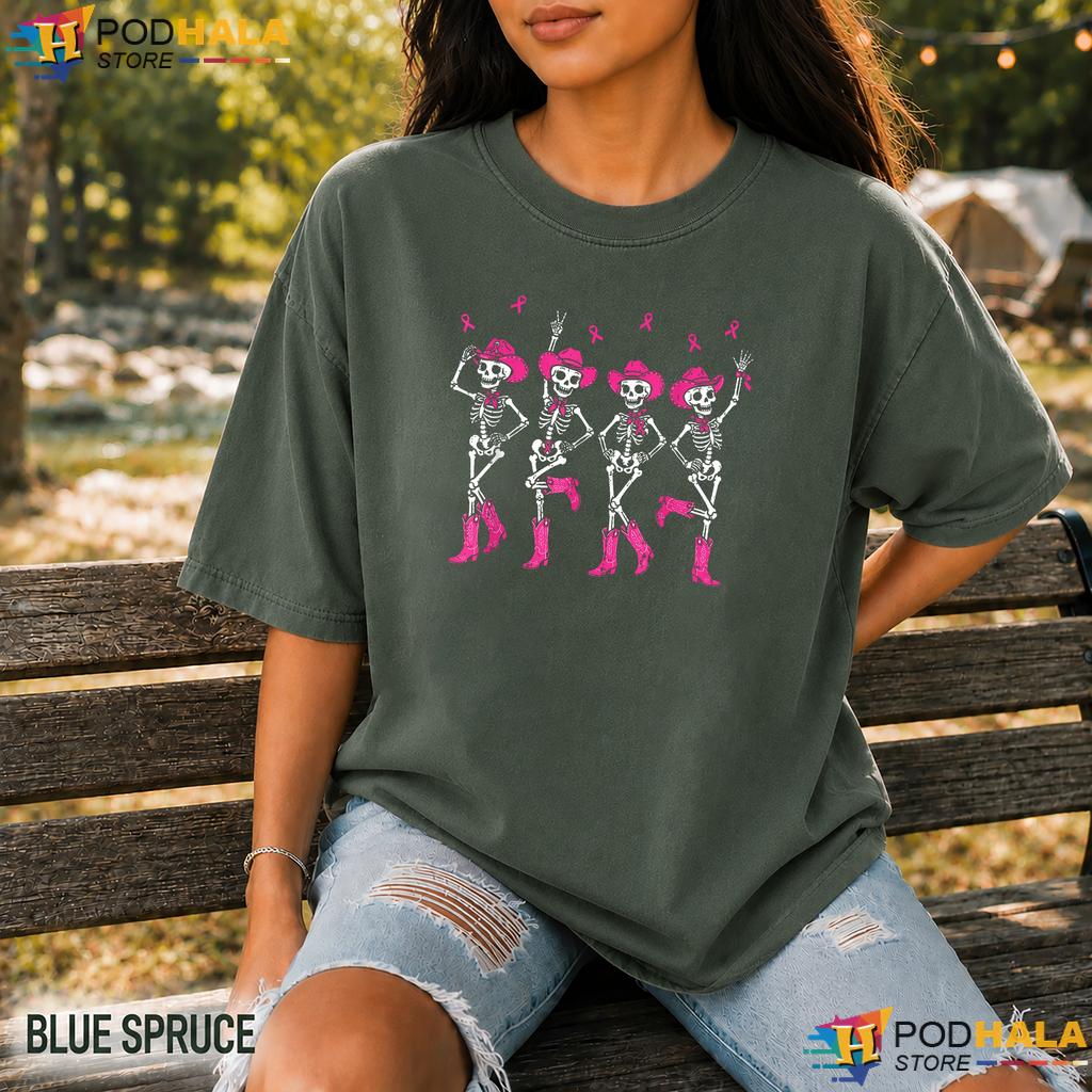 Skeleton Pink Ribbon Womens Comfort Colors Shirt Breast Cancer Kids Skeleton Pink Ribbon Womens Comfort Colors Shirt Breast Cancer Kids
