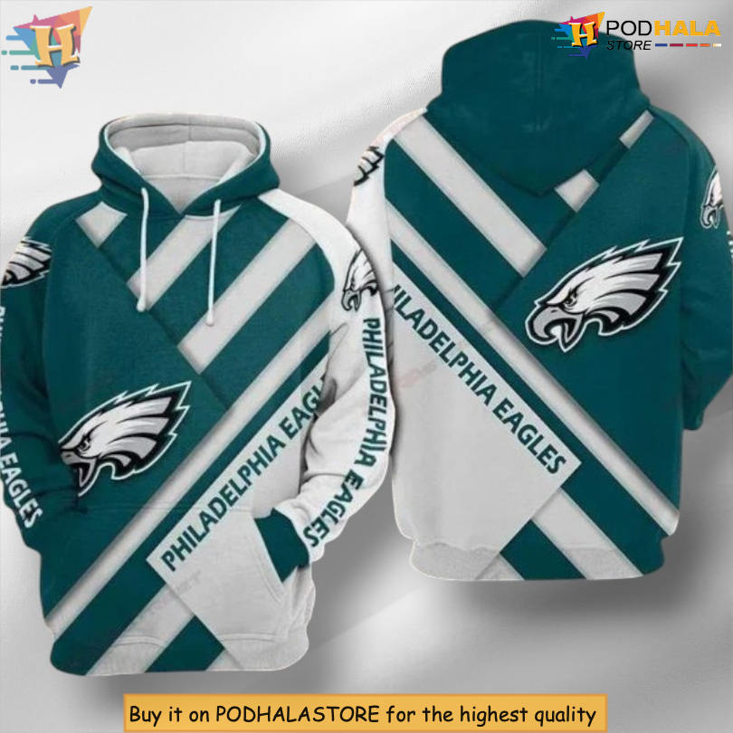 Skull Art Graphic Philadelphia Eagles Pullover Hoodie 3D Streetwear