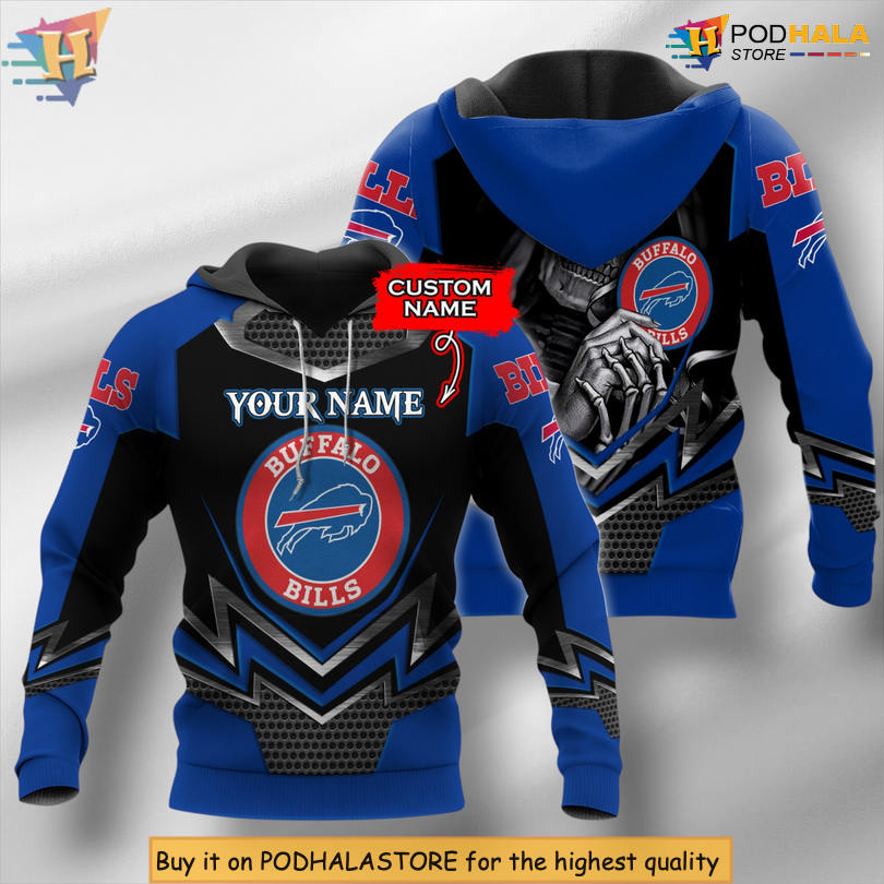 Skull Edition Team Spirit Youth Buffalo Bills Hoodie 3D All Over Print Gear