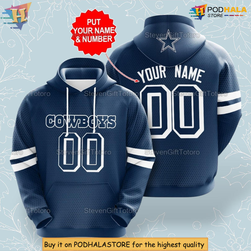 Skull Graphic Artwork Dallas Cowboys Personalized 3D Hoodie for Fans