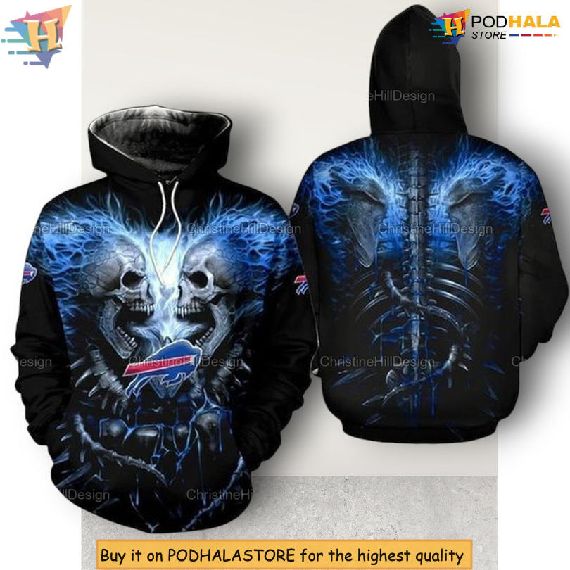 Skull Graphic Print Concept Buffalo Bills Personalized 3D Hoodie 3D Gear