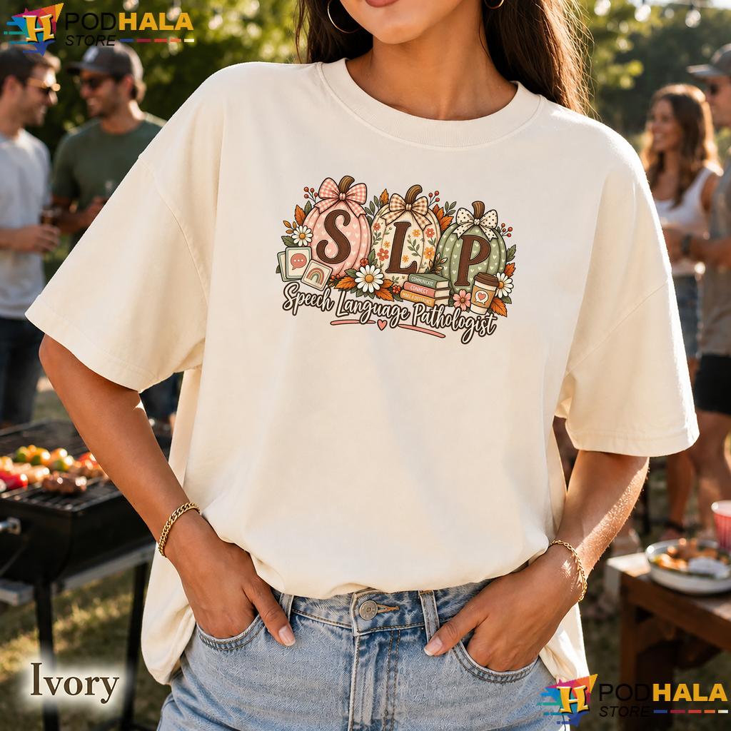 SLP Fall Pumpkin Speech Comfort Colors Tshirt Pathologist Halloween SLP Fall Pumpkin Speech Comfort Colors Tshirt Pathologist Halloween