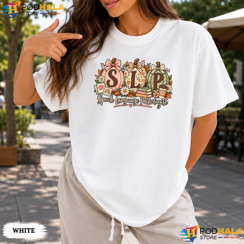 SLP Fall Pumpkin Speech Comfort Colors Tee Pathologist Halloween SLP Fall Pumpkin Speech Comfort Colors Tee Pathologist Halloween