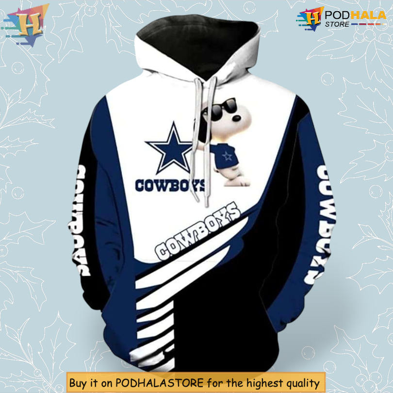 Snoopy Peanuts Cartoon Vintage Dallas Cowboys Hoodie 3D Full Print